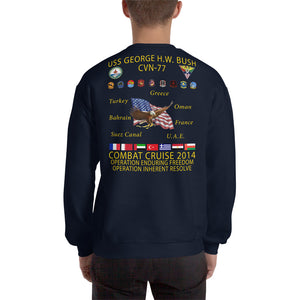 USS George H.W. Bush (CVN-77) 2014 Cruise Sweatshirt