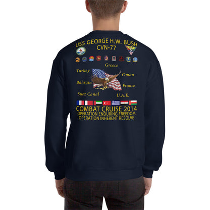 USS George H.W. Bush (CVN-77) 2014 Cruise Sweatshirt
