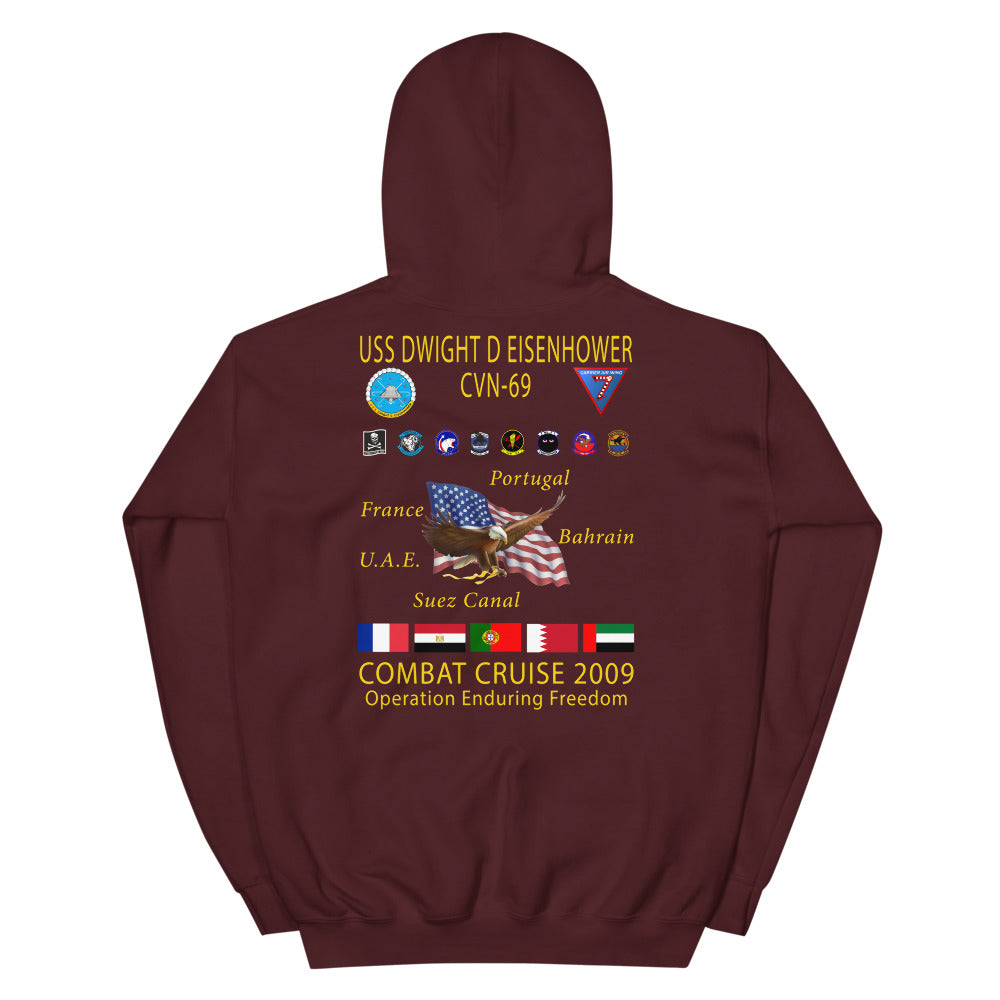 USS Dwight D. Eisenhower (CVN-69) 2009 Cruise Hoodie