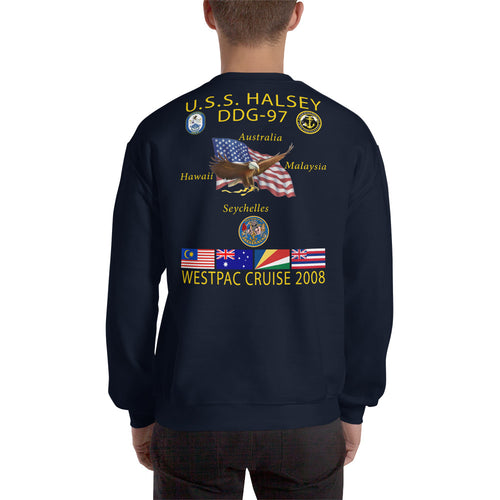 USS Halsey (DDG-97) 2008 Cruise Sweatshirt