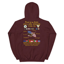 Load image into Gallery viewer, USS Carl Vinson (CVN-70) 2005 Cruise Hoodie - FAMILY