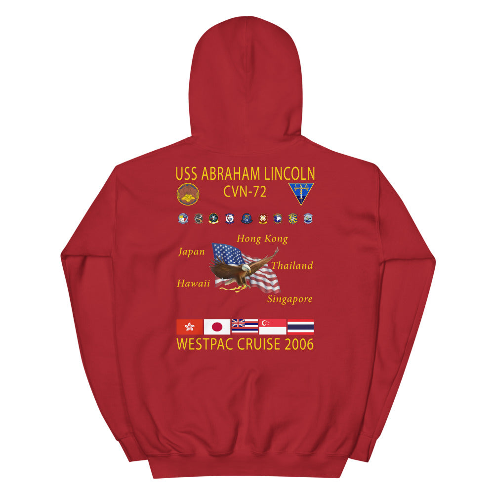 USS Abraham Lincoln (CVN-72) 2006 Cruise Hoodie