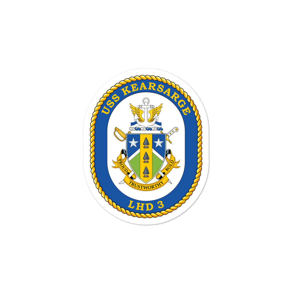USS Kearsarge (LHD-3) Ship's Crest Vinyl Sticker