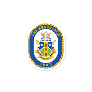 USS Kearsarge (LHD-3) Ship's Crest Vinyl Sticker