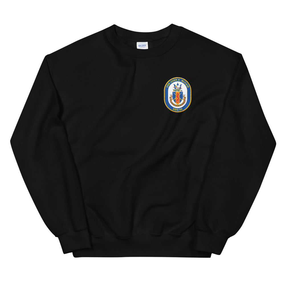 USS John S. McCain (DDG-56) Ship's Crest Sweatshirt