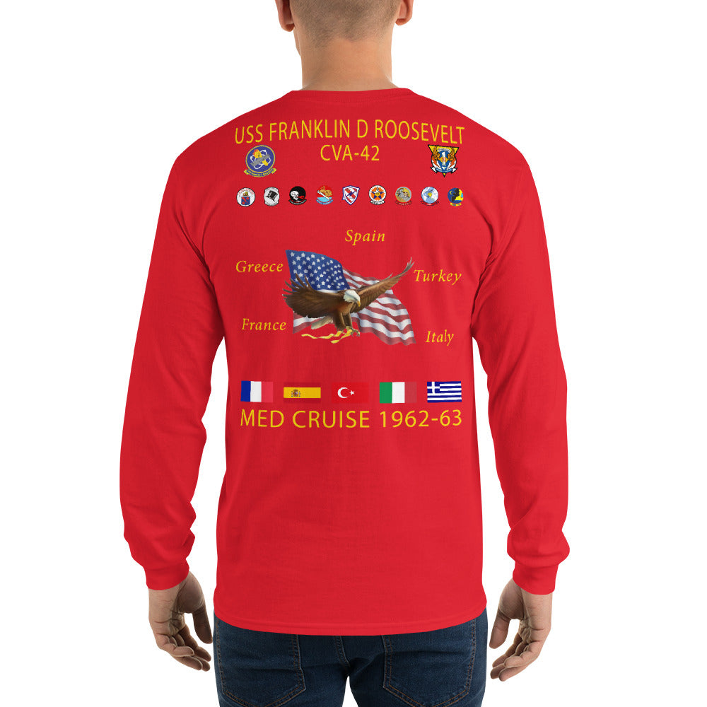 USS Franklin D. Roosevelt (CVA-42) 1962-63 Long Sleeve Cruise Shirt