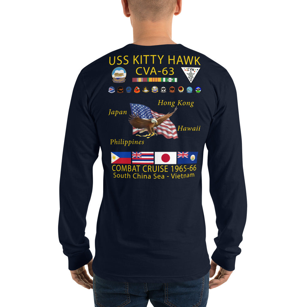USS Kitty Hawk (CVA-63) 1965-66 Long Sleeve Cruise Shirt