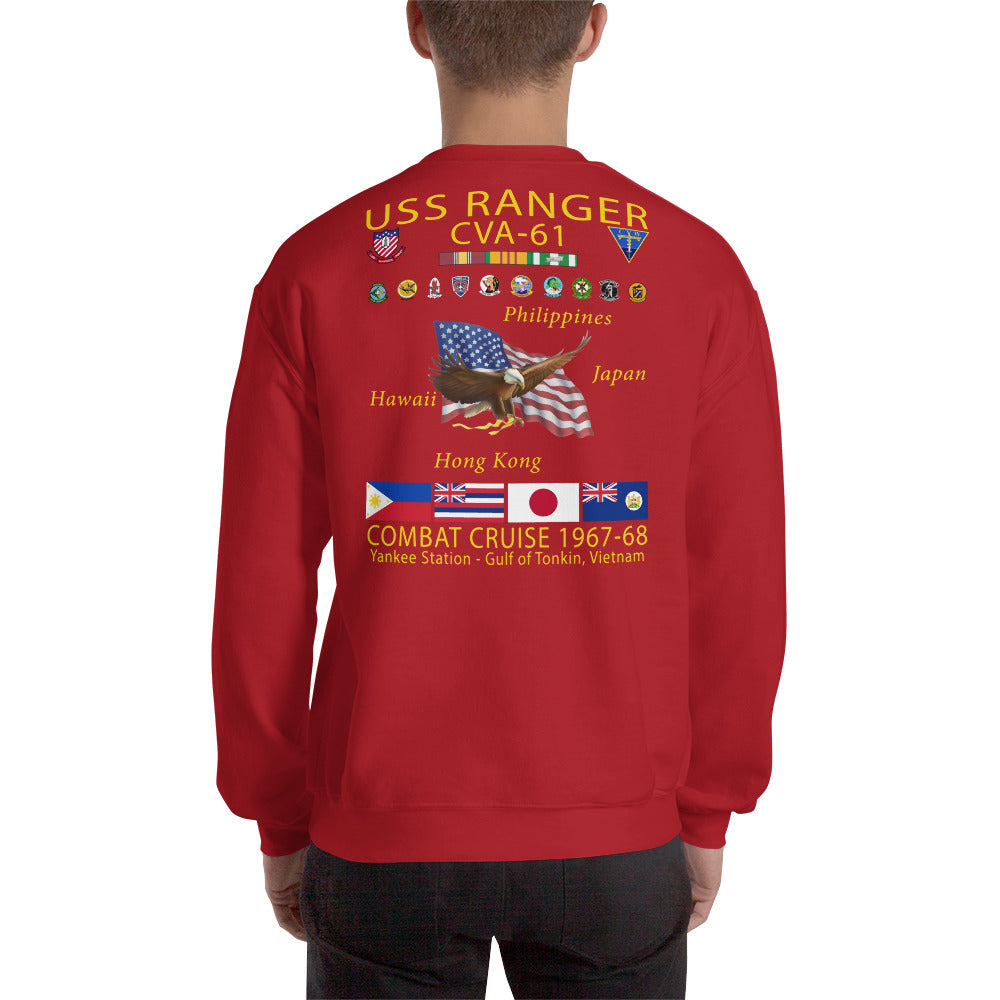 USS Ranger (CVA-61) 1967-68 Cruise Sweatshirt