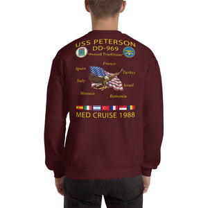 USS Peterson (DD-969) 1988 Cruise Sweatshirt