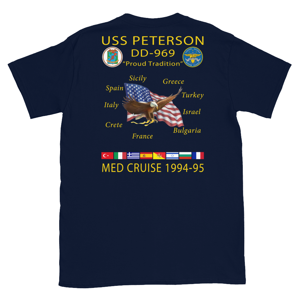 USS Peterson (DD-969) 1994-95 Cruise Shirt