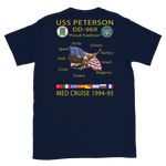 USS Peterson (DD-969) 1994-95 Cruise Shirt
