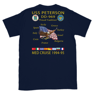 USS Peterson (DD-969) 1994-95 Cruise Shirt