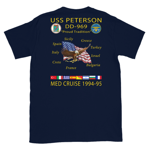 USS Peterson (DD-969) 1994-95 Cruise Shirt