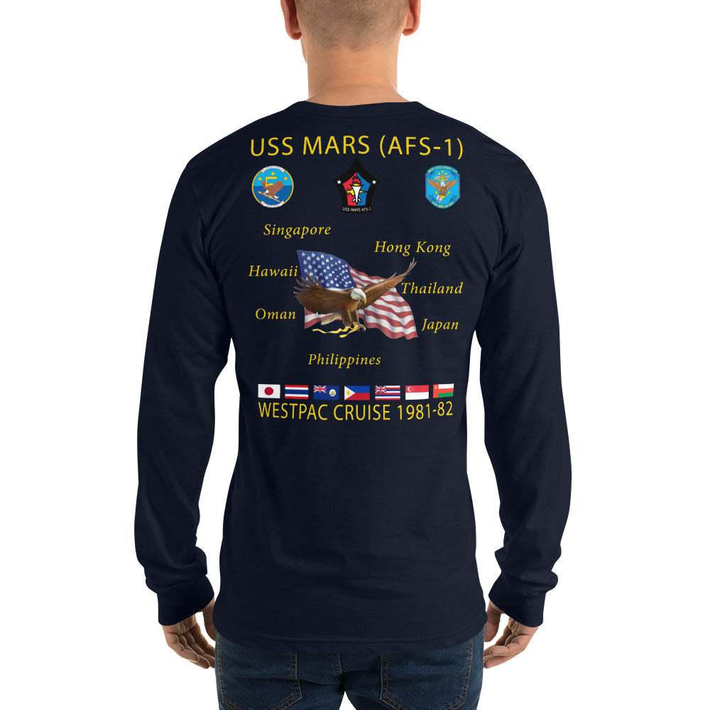 USS Mars (AFS-1) 1981-82 Long Sleeve Cruise Shirt