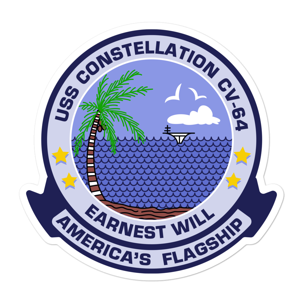 USS Constellation (CV-64) Operation Earnest Will Vinyl Sticker