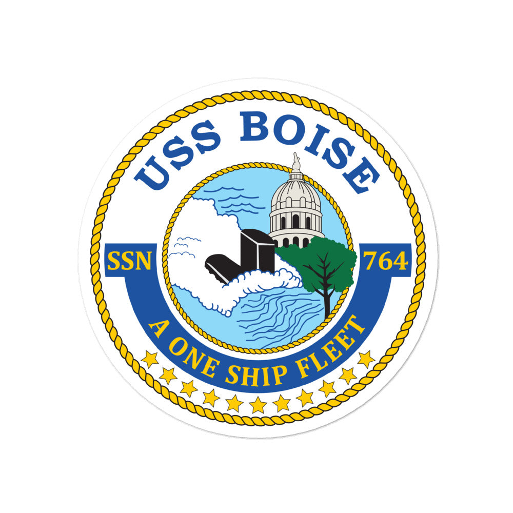 USS Boise (SSN-764) Ship's Crest Vinyl Sticker