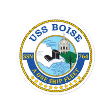 Load image into Gallery viewer, USS Boise (SSN-764) Ship&#39;s Crest Vinyl Sticker