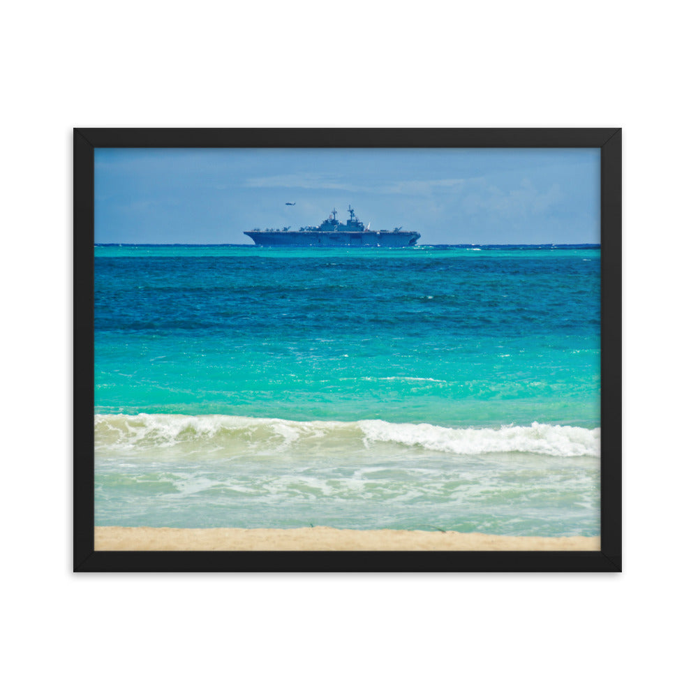 USS Essex (LHD-2) Framed Ship Photo