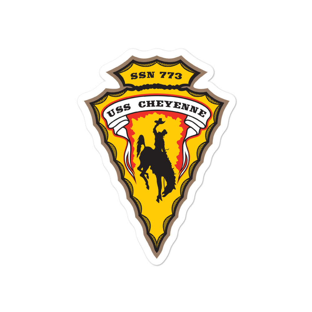 USS Cheyenne (SSN-773) Ship's Crest Vinyl Sticker