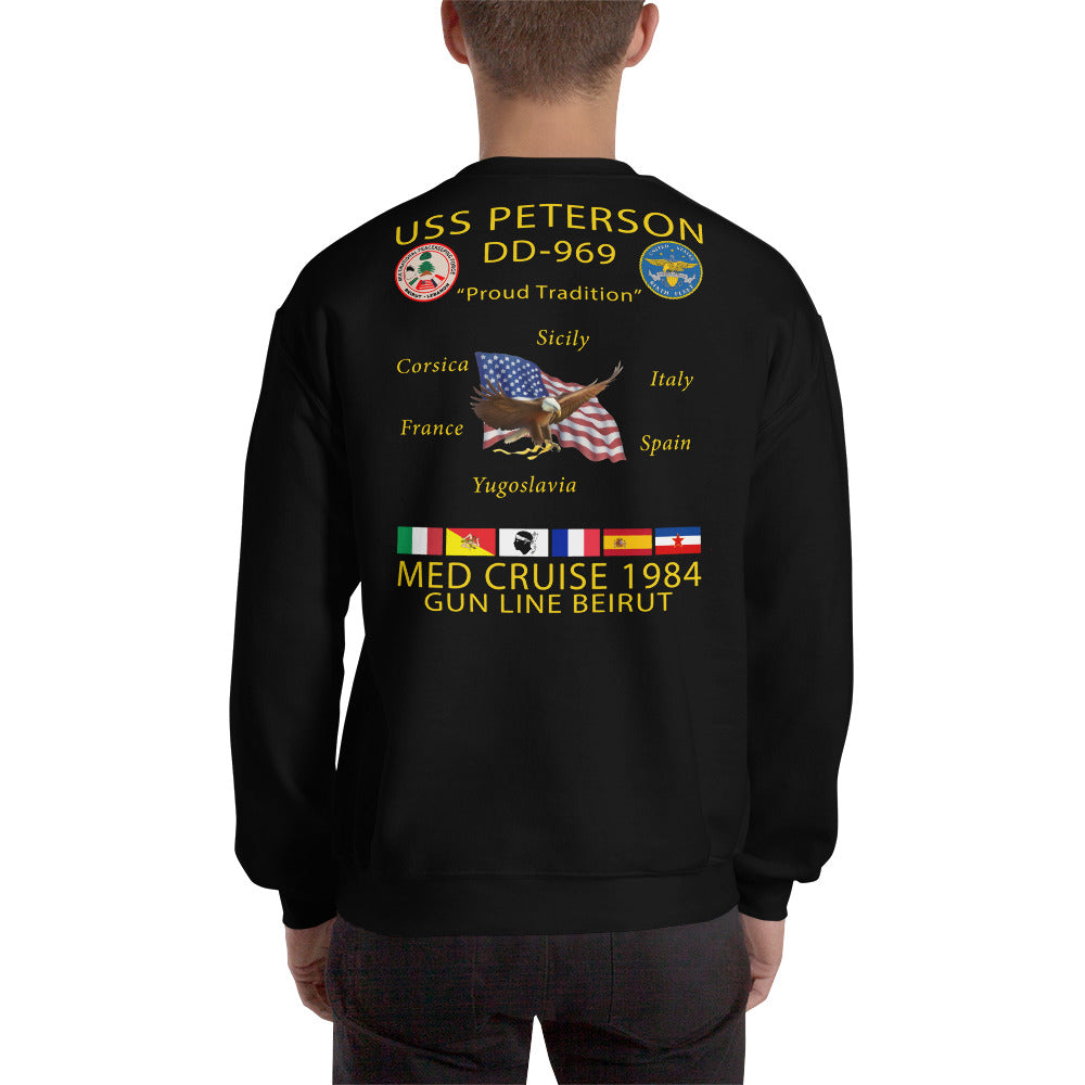 USS Peterson (DD-969) 1984 Cruise Sweatshirt