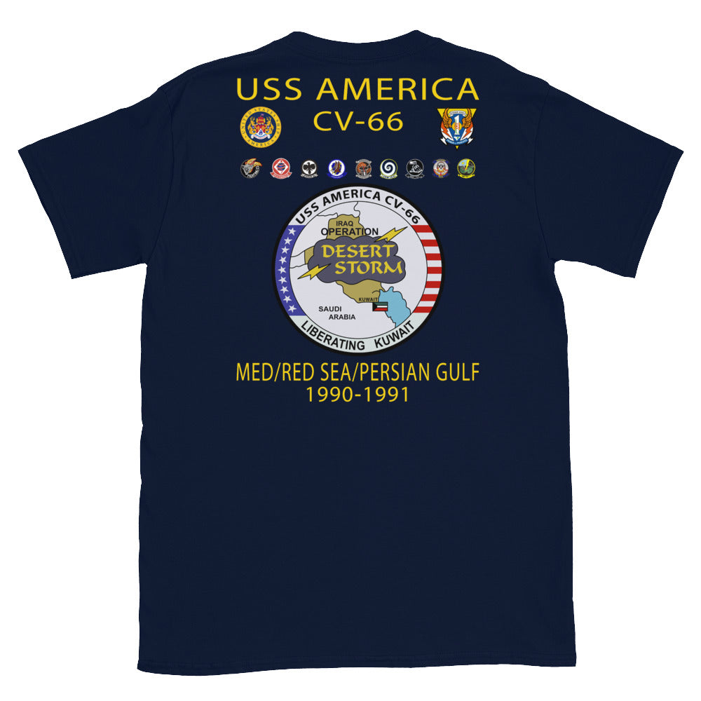 USS America (CV-66) 1990-91 Cruise Shirt (Ver 2)