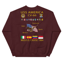 Load image into Gallery viewer, USS America (CV-66) 1984 Cruise Sweatshirt