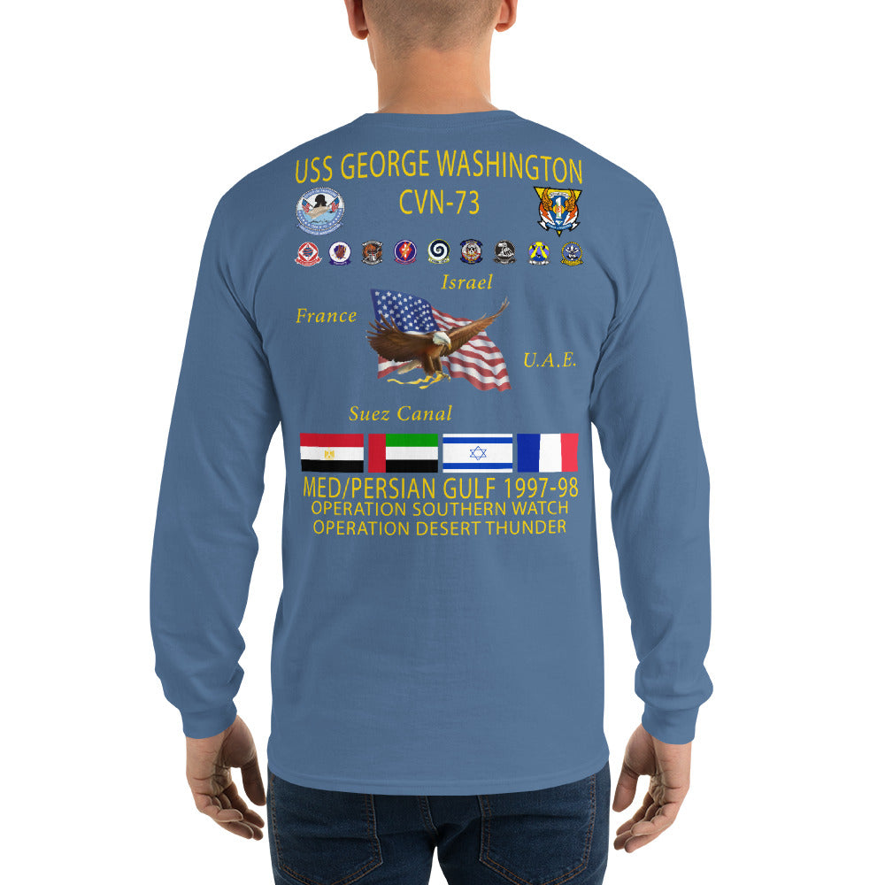 USS George Washington (CVN-73) 1997-98 Long Sleeve Cruise Shirt