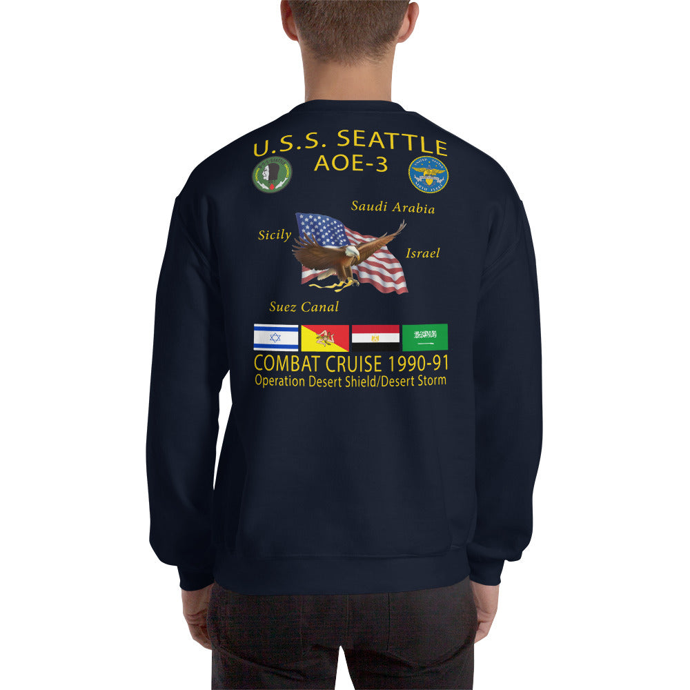 USS Seattle (AOE-3) 1990-91 Cruise Sweatshirt