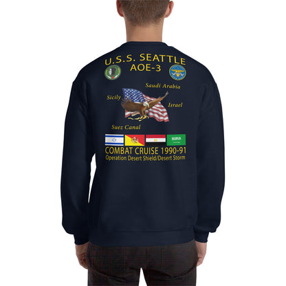 USS Seattle (AOE-3) 1990-91 Cruise Sweatshirt