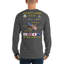 Load image into Gallery viewer, USS Kitty Hawk (CV-63) 1994 Long Sleeve Cruise Shirt