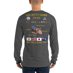 USS Kitty Hawk (CV-63) 1994 Long Sleeve Cruise Shirt