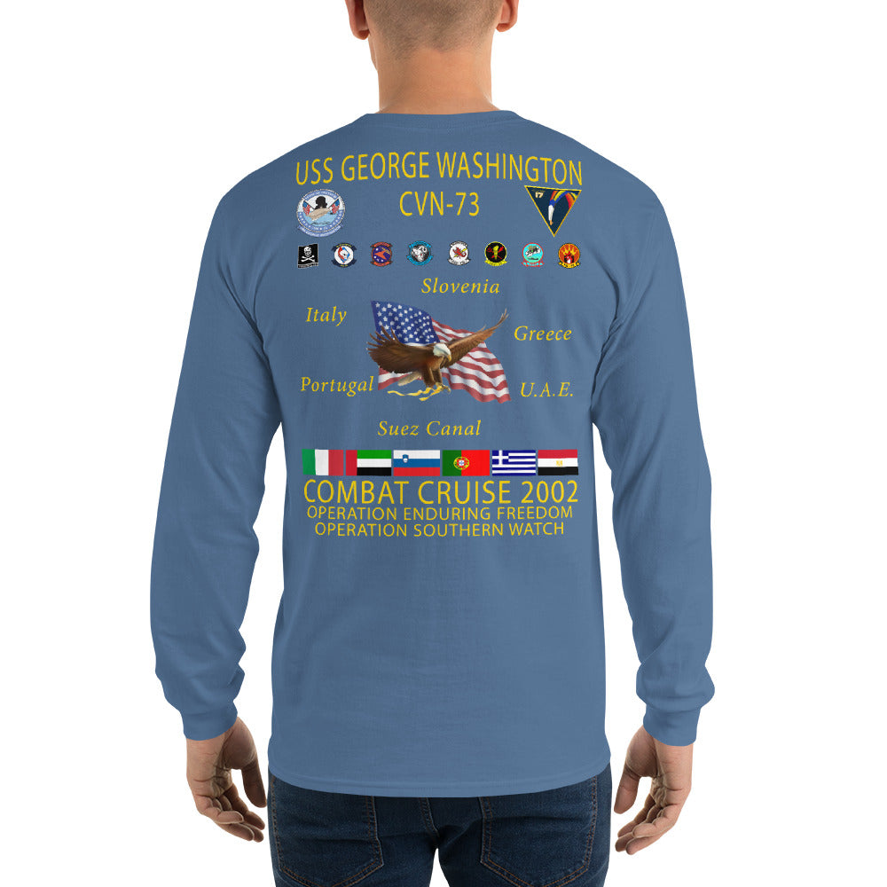USS George Washington (CVN-73) 2002 Long Sleeve Cruise Shirt