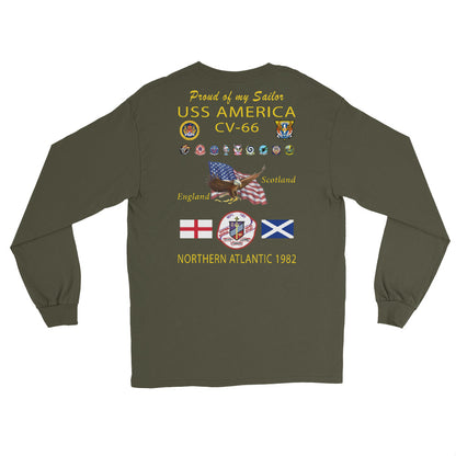 USS America (CV-66) 1982 Long Sleeve Cruise Shirt - FAMILY