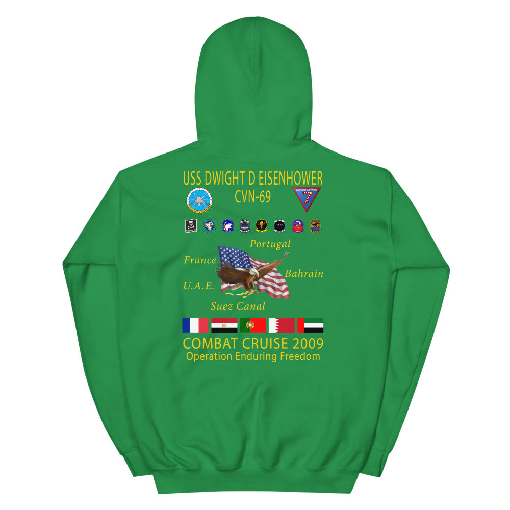 USS Dwight D. Eisenhower (CVN-69) 2009 Cruise Hoodie