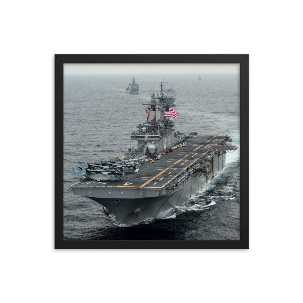 USS Boxer (LHD-4) Framed Ship Photo