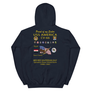 USS America (CV-66) 1990-91 Cruise Hoodie ver 1 - FAMILY