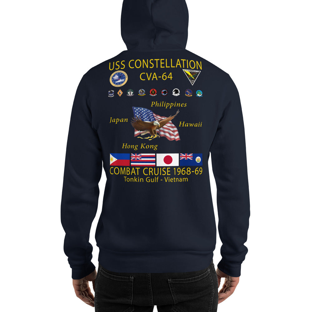 USS Constellation (CVA-64) 1968-69 Cruise Hoodie