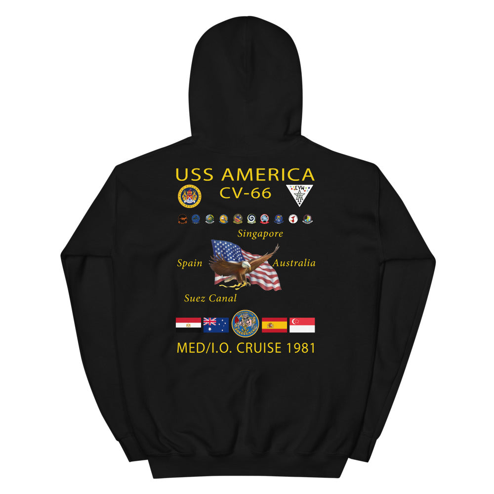 USS America (CV-66) 1981 Cruise Hoodie