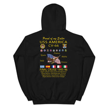 Load image into Gallery viewer, USS America (CV-66) 1995-96 Cruise Hoodie - FAMILY