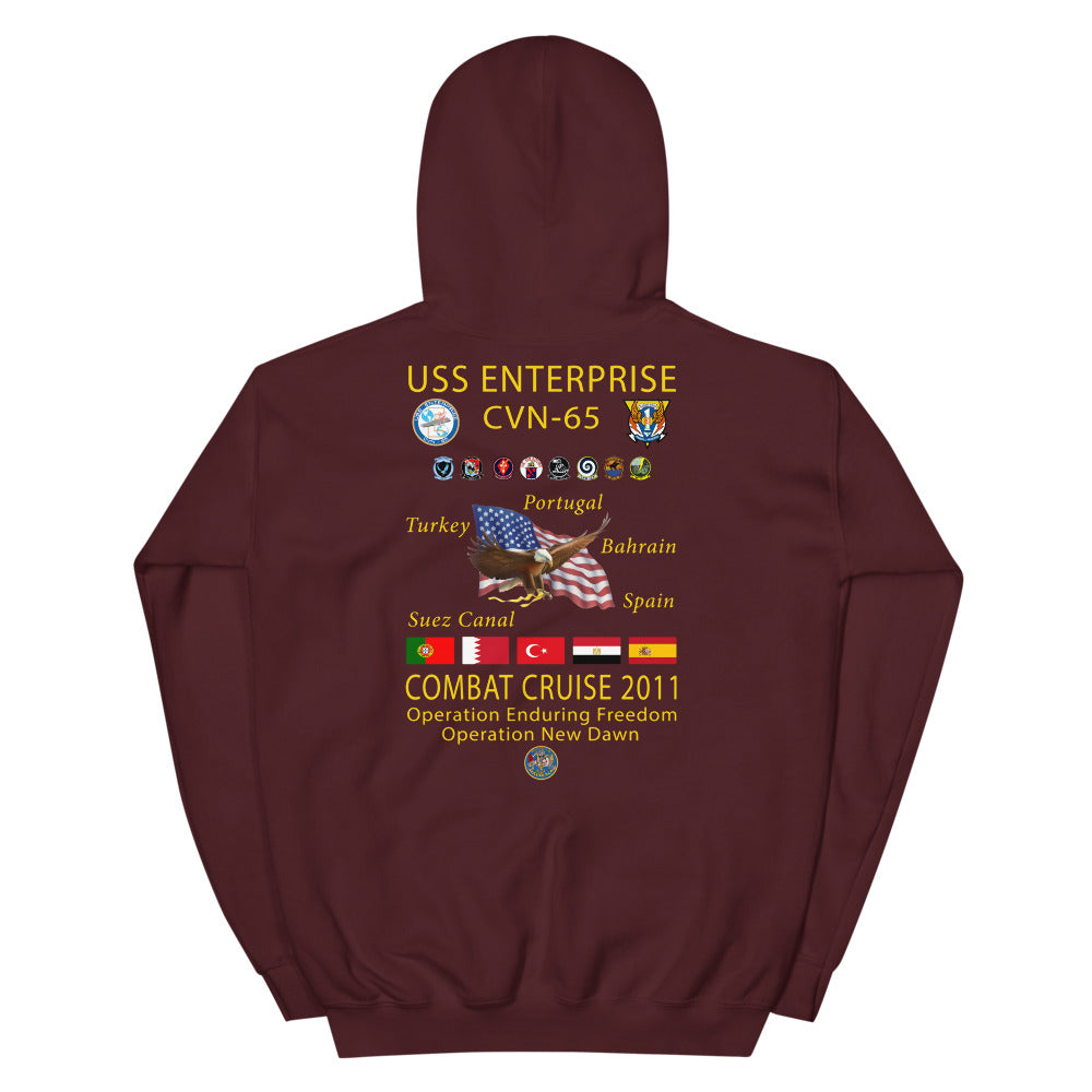 USS Enterprise (CVN-65) 2011 Cruise Hoodie