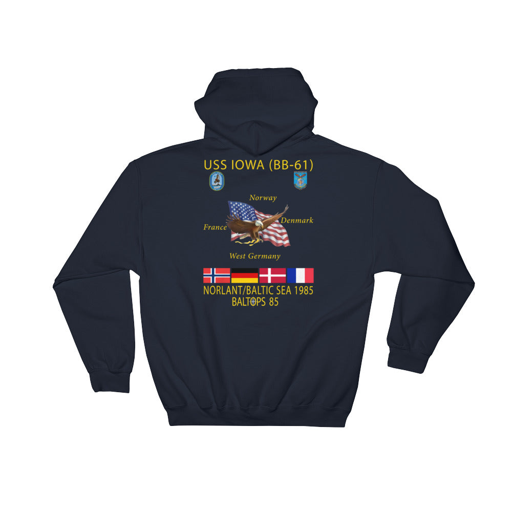 USS Iowa (BB-61) 1985 Cruise Hoodie
