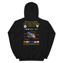 Load image into Gallery viewer, USS Carl Vinson (CVN-70) 2003 Cruise Hoodie - FAMILY