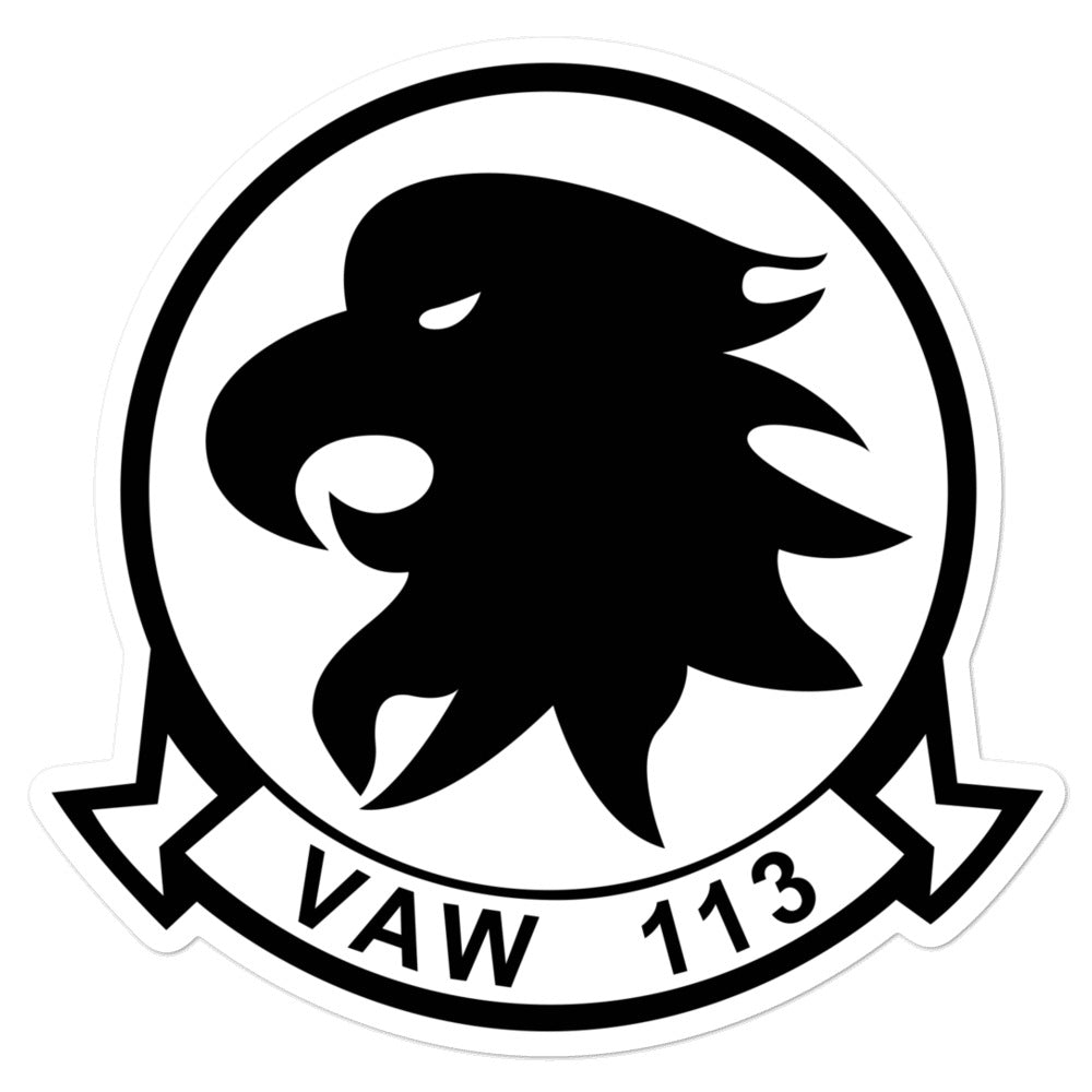 VAW-113 Black Eagles Squadron Crest Vinyl Sticker