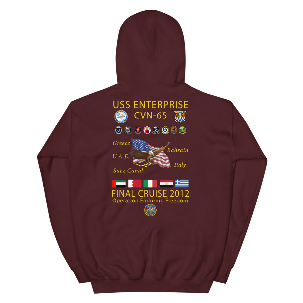 USS Enterprise (CVN-65) 2012 Cruise Hoodie