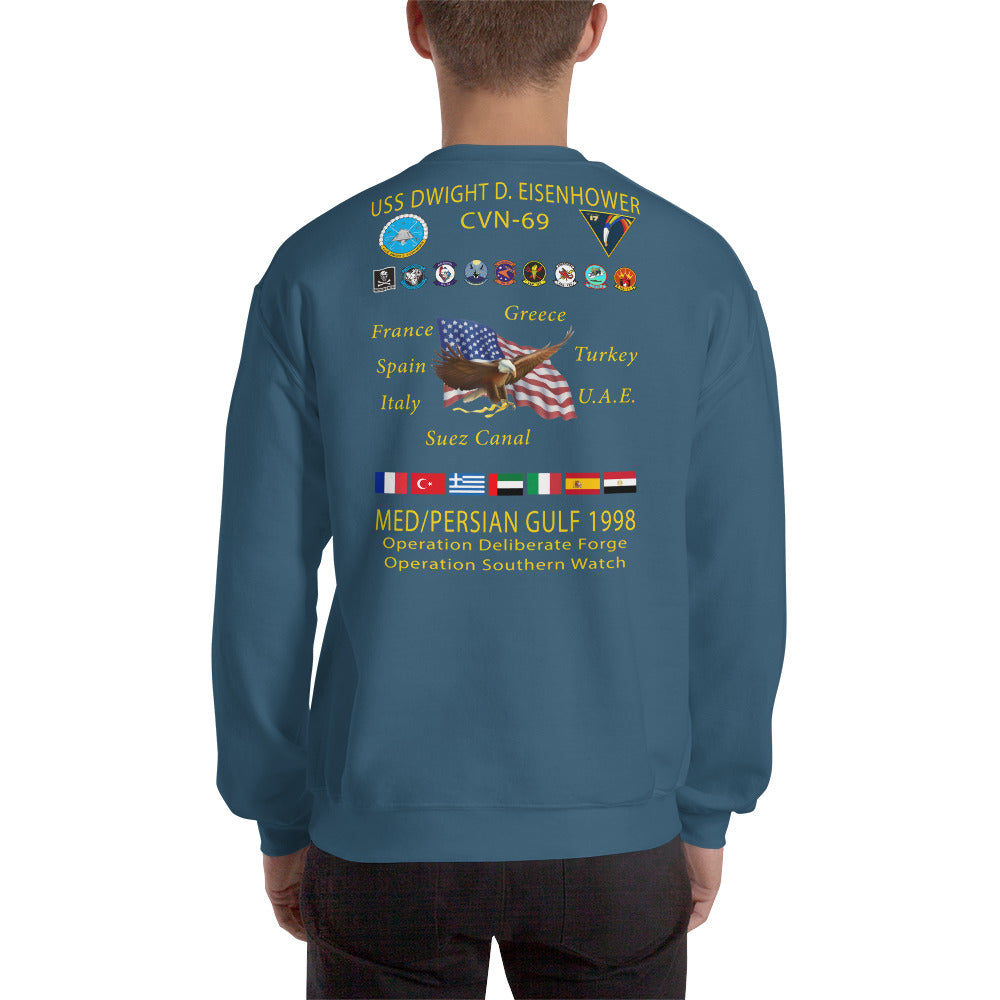 USS Dwight D. Eisenhower (CVN-69) 1998 Cruise Sweatshirt