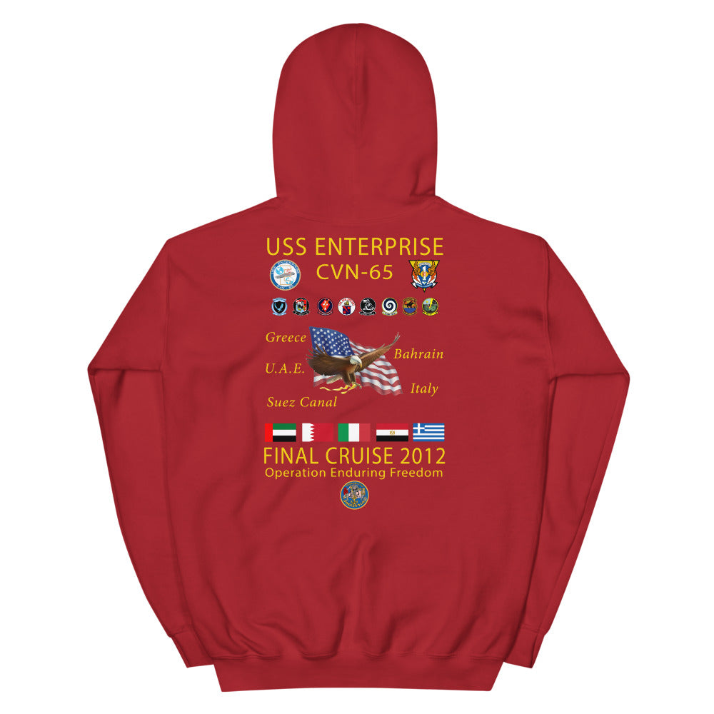 USS Enterprise (CVN-65) 2012 Cruise Hoodie