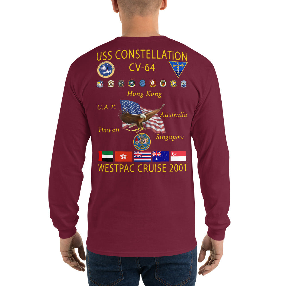 USS Constellation (CV-64) 2001 Long Sleeve Cruise Shirt