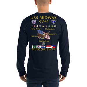 USS Midway (CV-41) 1975-76 Long Sleeve Cruise Shirt