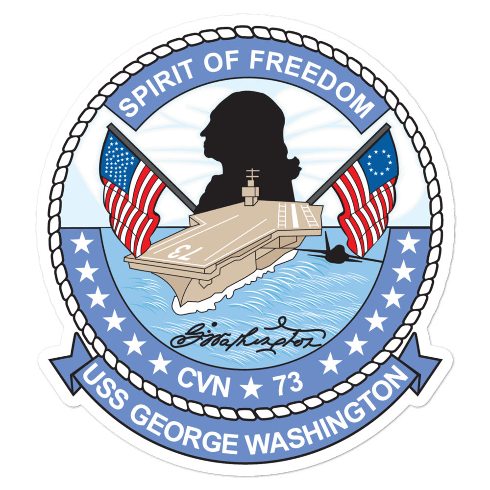 USS George Washington (CVN-73) Ship's Crest Vinyl Sticker