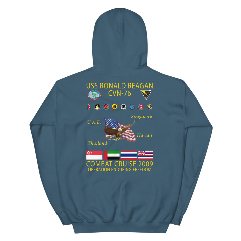 USS Ronald Reagan (CVN-76) 2009 Cruise Hoodie